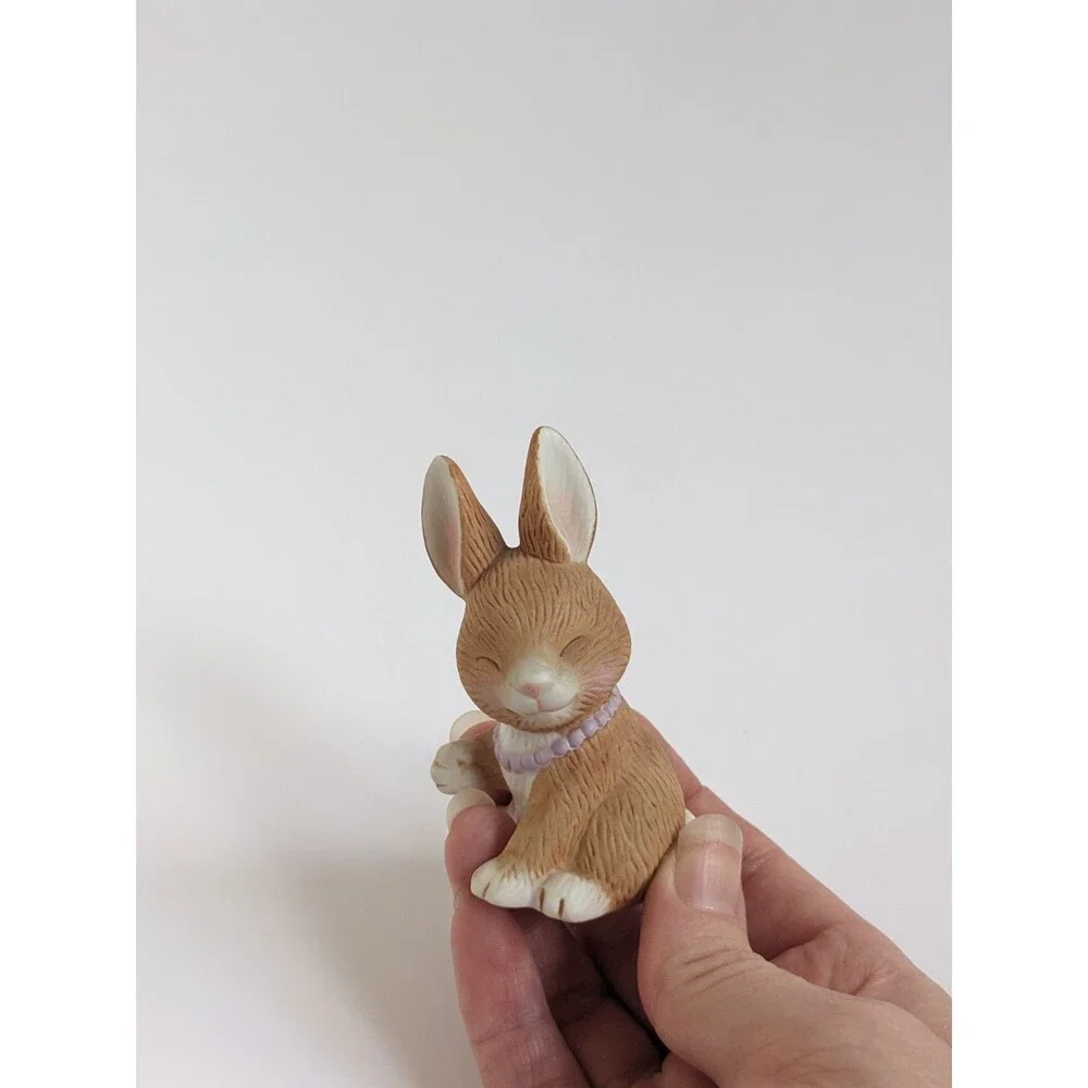 1990‎ Avon A Mother’s Love Bunny Figurine Bisque Porcelain Rabbit Easter Decor